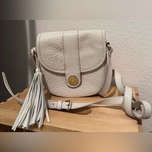 Isaac Mizrahi Leather Crossbody Bag with Tassel